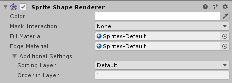 Sprite Shape Renderer のプロパティ設定