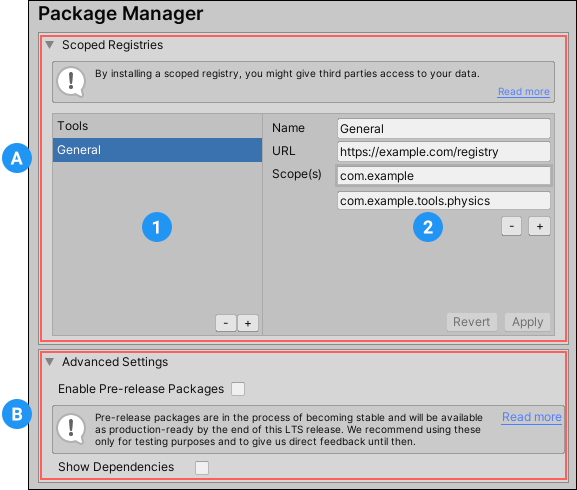 Package Manager の設定
