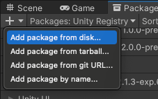 Add package from disk ボタン