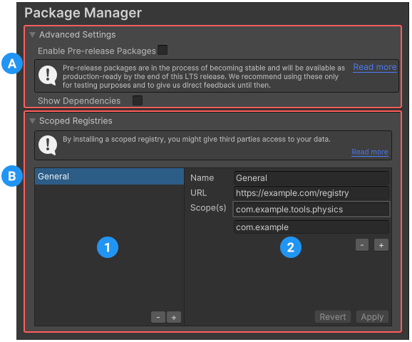 Package Manager の設定