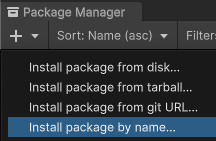 Install package by name option