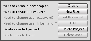 Create をクリックし,新規プロジェクトの名前を入力します。