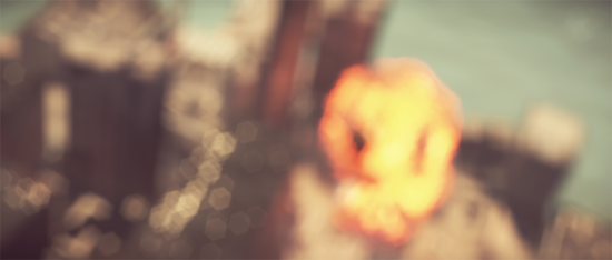 前述のスクリーンショットと似て,レンズ ブラーの強調です。これは新しい Depth of Field を使用して得られる可能性のある結果です