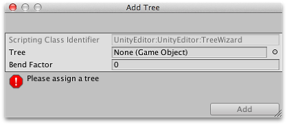 Add Treeウィンドウ