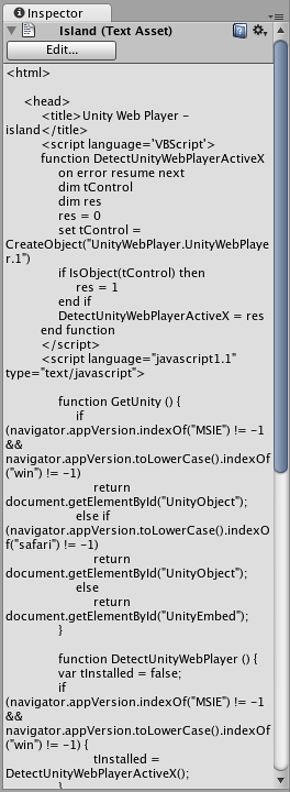 テキスト アセット <span class="doc-keyword">Inspector</span>