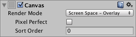 Screen Space - Overlay 設定
