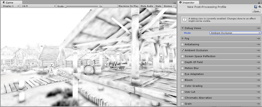 Ambient Occlusion の Debug View.