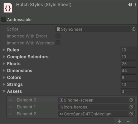 A USS references assets.