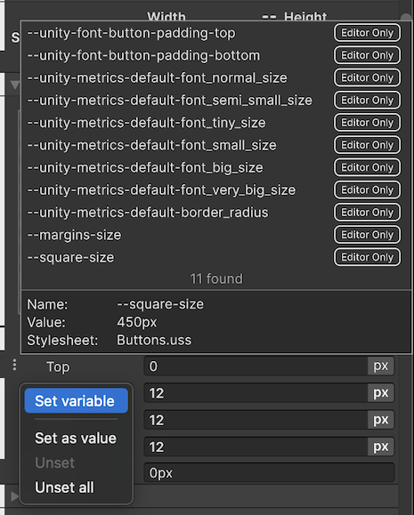 Setting a variable in a property instead of introducing the value directly.