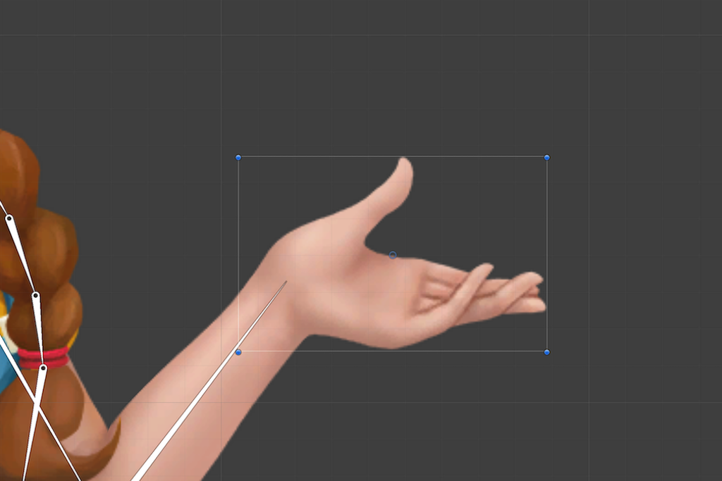 図 1:元の開いた手のスプライト。