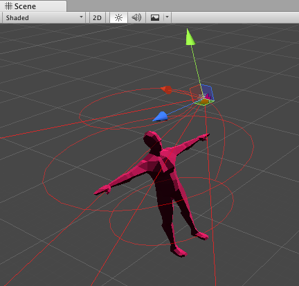 シーンビューに表示された Cinemachine Free Look