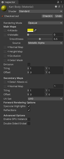 Inspector ウィンドウ