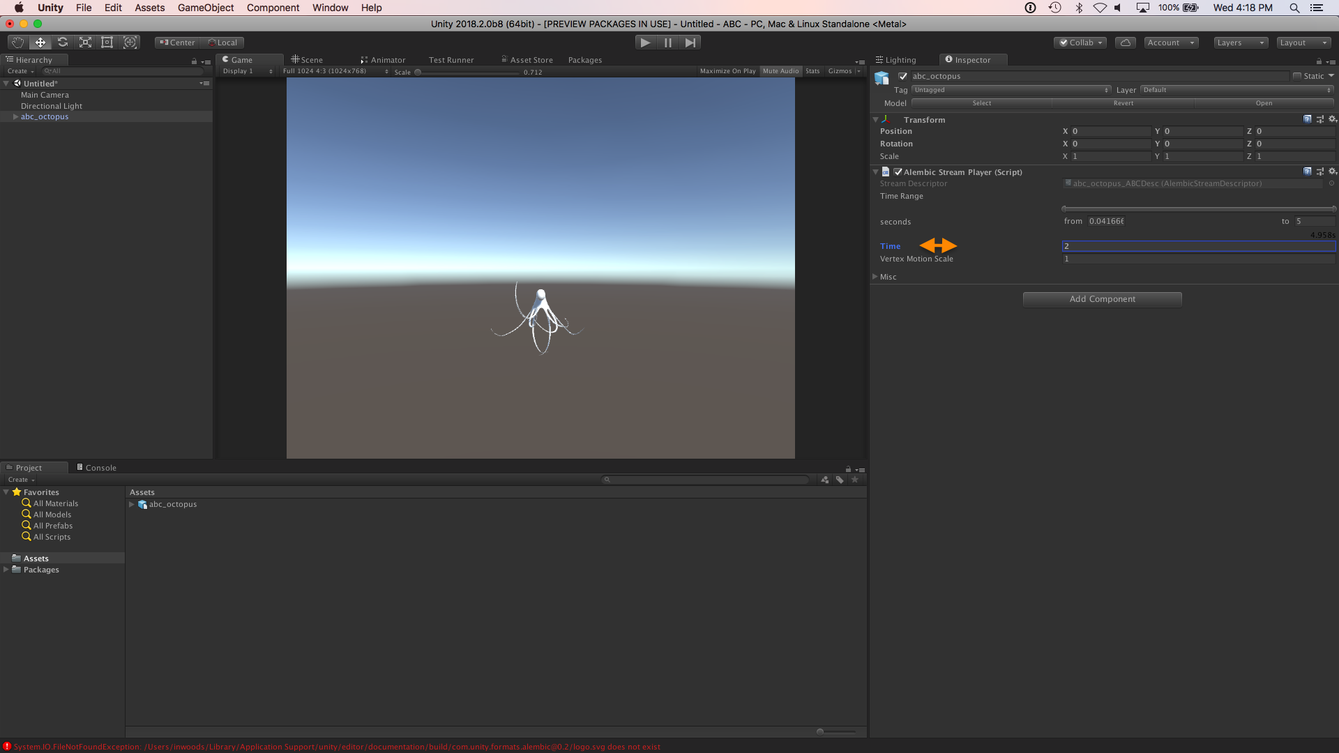 タイムフレームをスクラブする