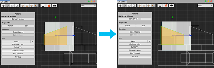 島を横方向に反転させる