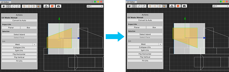 島を縦方向に反転させる