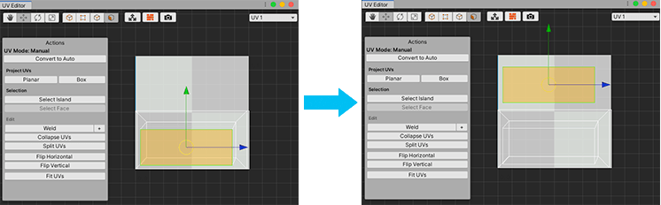 島から面を分離させる