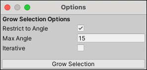 Grow Selection のオプション