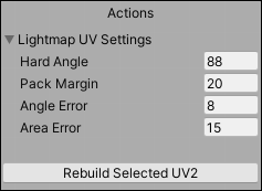Lightmap UV のパラメーター