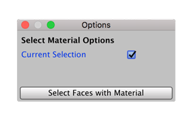 Select Material ツールのオプション