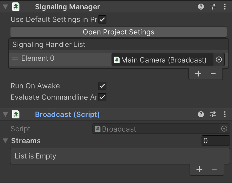 Broadcast コンポーネントを handler に割り当て