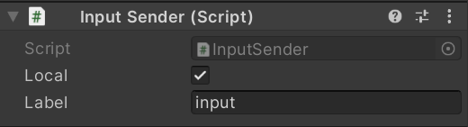 InputSender インスペクタ