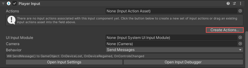 Input System を使用してプレイヤー入力を取得する | Visual Scripting | 1.8.0-pre.1