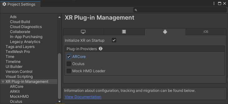 XR Plug-in Management