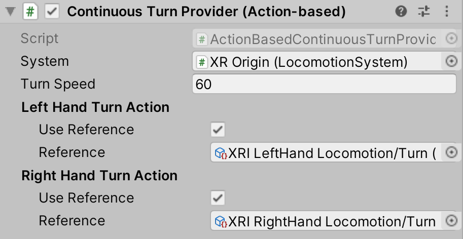Continuous Turn Provider (Action-based)