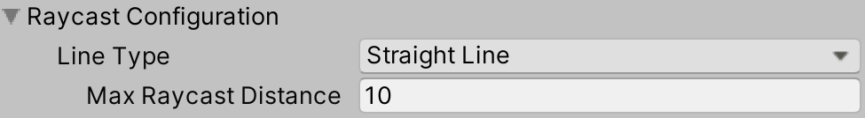 Raycast Configuration Straight Line