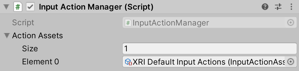 Input Action Manager コンポーネント