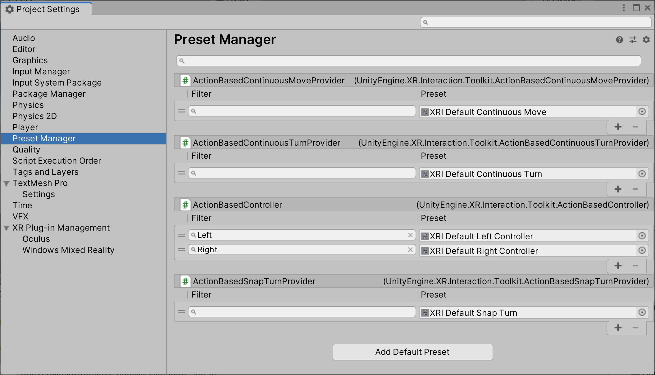 Preset Manager