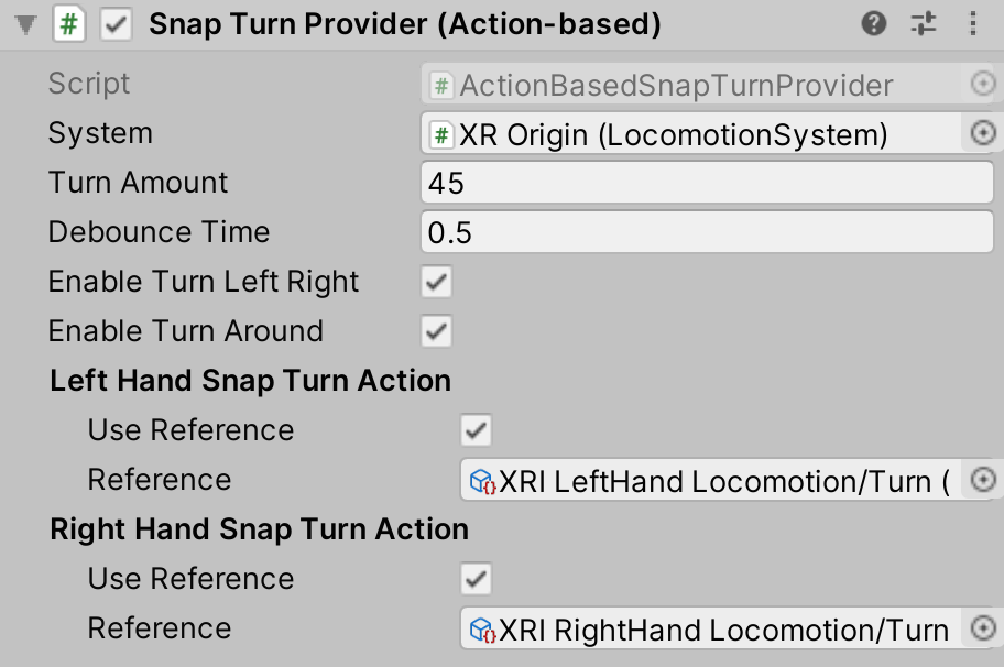 Snap Turn Provider (Action-based)