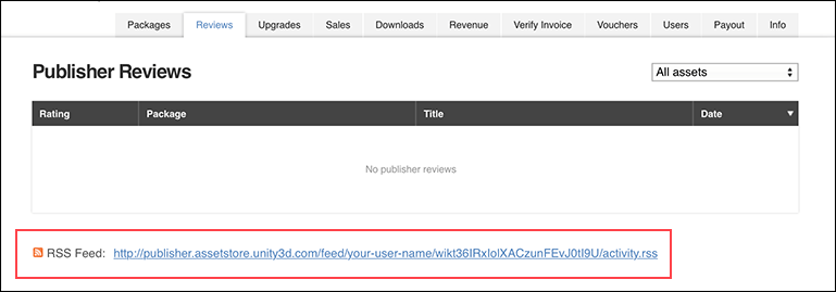 Publisher Reviews タブはパッケージのレビューを表示します