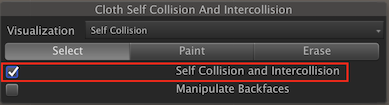Self Collision And Intercollision チェックボックス