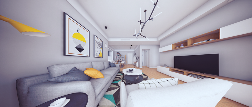 パニーニ投影エフェクトをオフにしたシーン。