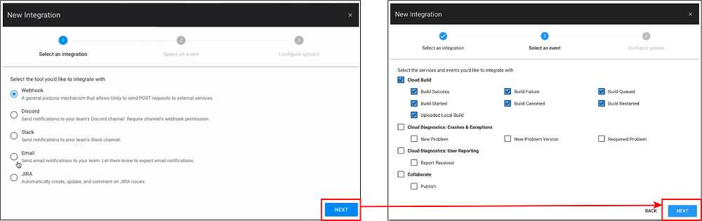 新しいツールを Integrate に設定