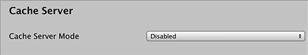 Preferences ウィンドウの Default Cache Server カテゴリ