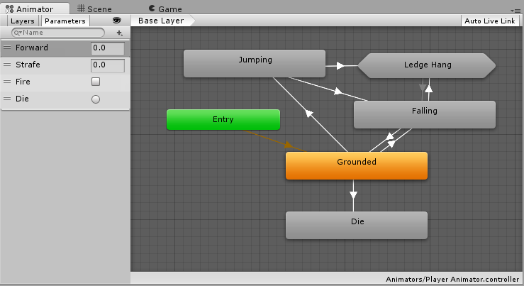 Unity 複雑なアニメーション遷移を制御するanimatorの作り方 かせノート