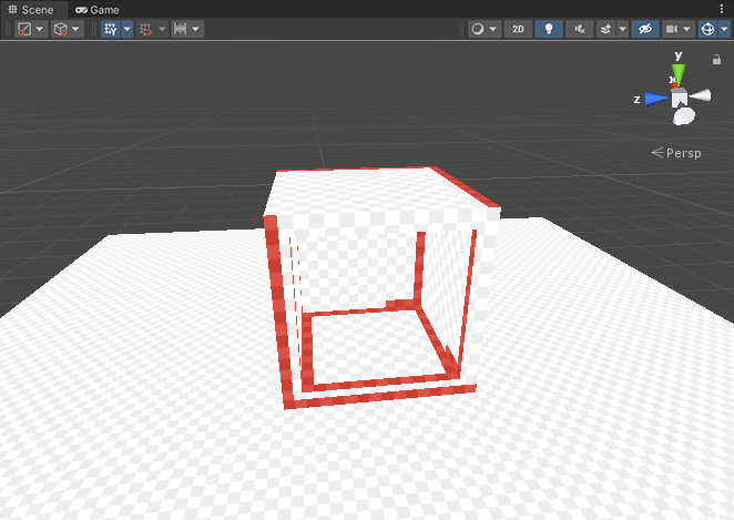 UV Overlap 描画モードを使用したシーンビュー