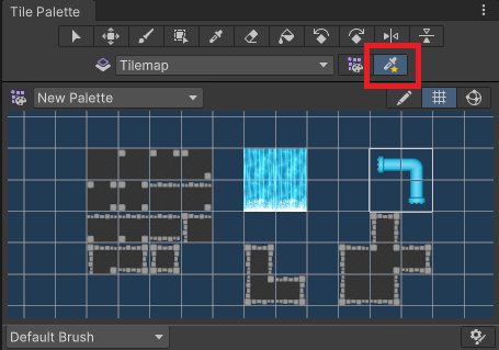 ブラシピックオーバーレイのトグルがハイライトされている。