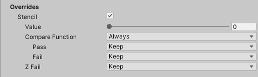 URP ユニバーサルレンダラーのステンシルオーバーライド