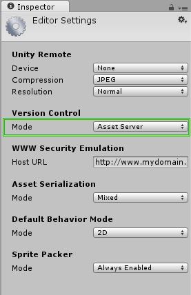 Version Control Settings