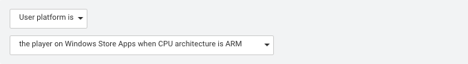 A rule defining a custom platform segment