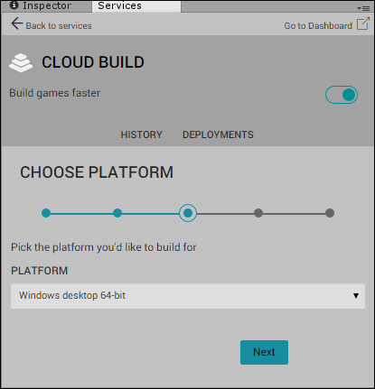 unity cloud build without