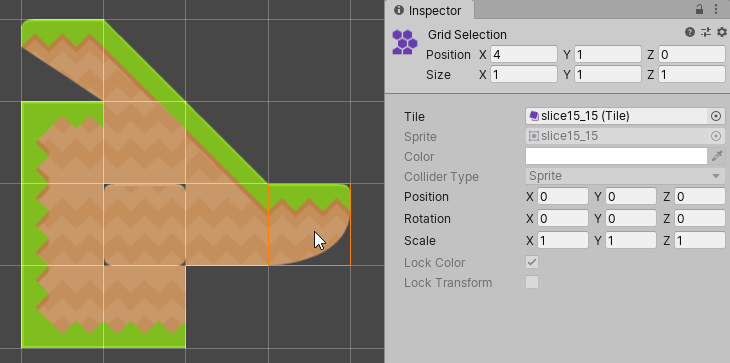 Select Tool 로 타일맵의 타일 선택하기