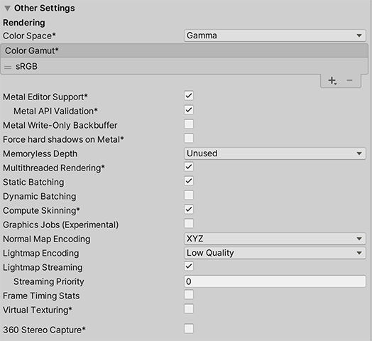 tvOS 플랫폼을 위한 렌더링 플레이어 설정