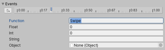 "Swipe" 함수를 호출하는 이벤트
