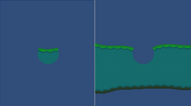 Left:Visible Inside Mask가 활성화됨Right: Visible Outside Mask가 활성화됨