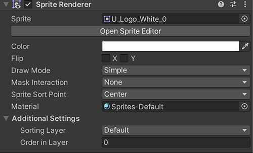 Sprite Renderer 인스펙터