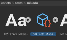 Different UI systems use different font assets.